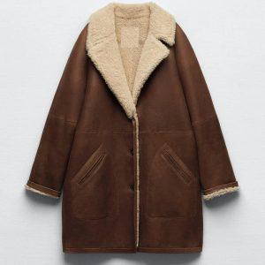 Women Sheepskin Shearling Coat/ Women B3 Bomber Jacket/ Fur Coat/ Brown Long Fur Jacket/ Penny Lane Coat/ Aviator Flight Leather Jacket