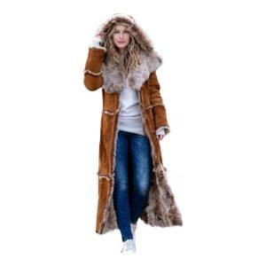 Women Penny Lane Long Coat Trench Coat Fur Coat Shearling Long Boho Coat